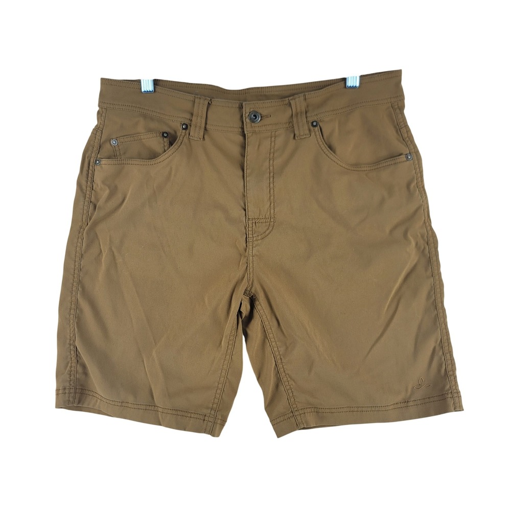 Prana Zion Shorts Mens 34 Brown Stretch Hiking Outdoor Breathe